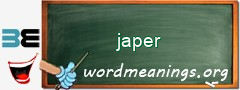 WordMeaning blackboard for japer